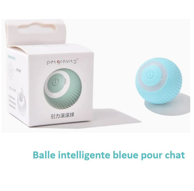 Balle interactive intelligente pour chien et chat rechargeable USB autonomie de 3 heures