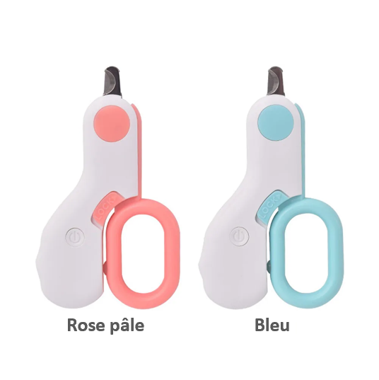 Ciseaux à ongles à LEB professionnel sécurisé compact lumineux léger et fonctionnel cadeau original débutant et professionnel résistant fiable pratique petit rose et bleu