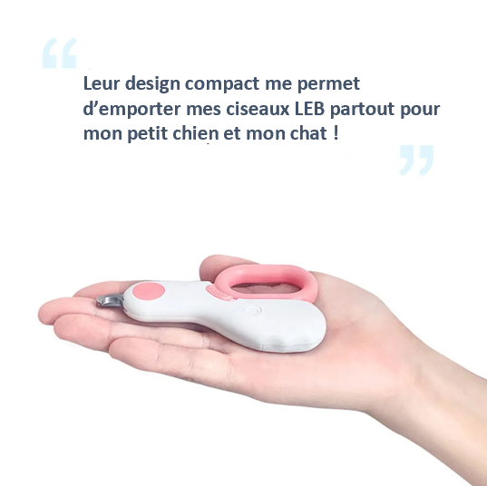 Ciseaux à ongles à LEB professionnel sécurisé compact lumineux léger et fonctionnel cadeau original débutant et professionnel résistant fiable pratique petit qui tient dans la main