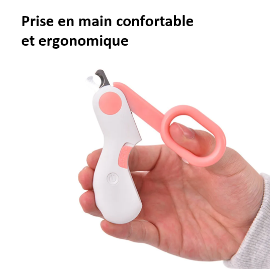 Ciseaux à ongles à LEB professionnel sécurisé compact lumineux léger et fonctionnel cadeau original débutant et professionnel résistant fiable pratique petit ergonomique en ABS