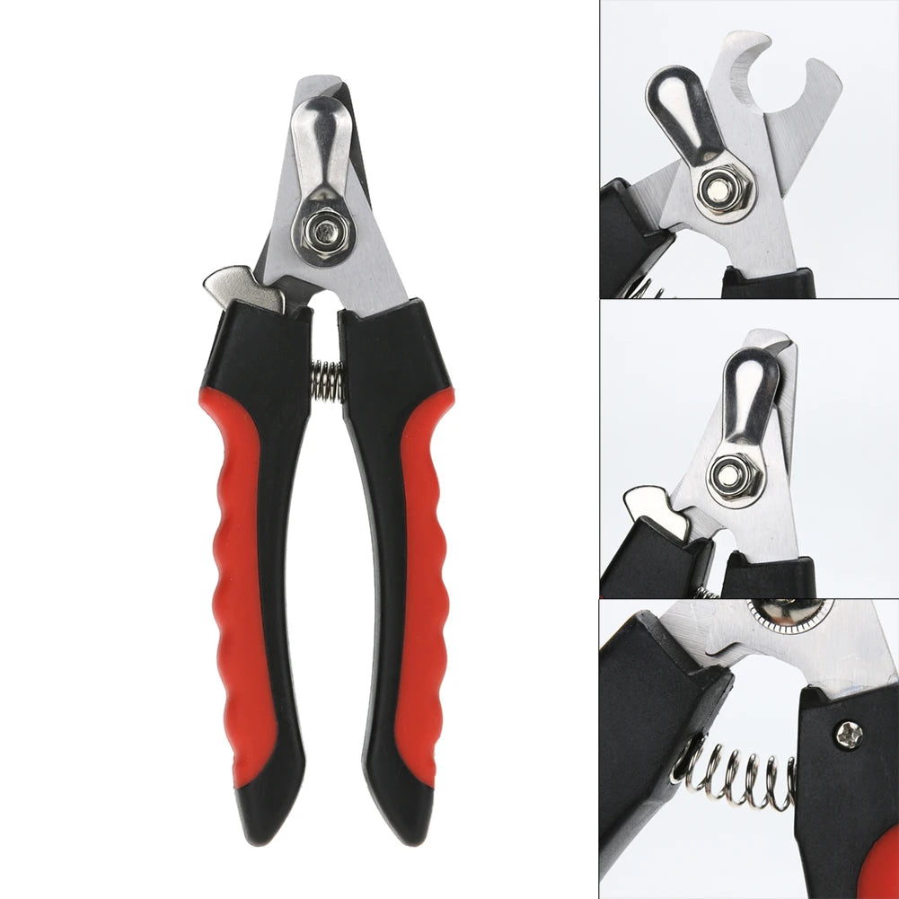 Coupe ongles professionnel pour chiens et chats PETS, lame en acier inoxydable arrondi pour une coupe sans douleur régulière et propre. Repose patte pour que votre animal ne bouge pas lors de la coupe. Fermoir pour ranger votre outil en toute sécurité . Toilettage, économie , vétérinaire beauté . Poignée ergonomique et confortable . Cadeau IDEAL !! TOUTES RACES , TOUTES TAILLES ! 3 zooms