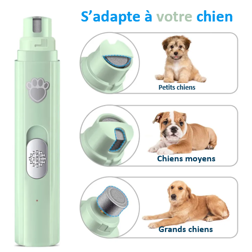 Ponceuse broyeuse pour ongles de chien , avec 2 vitesses de rotation Meule diamant performance et durable , 3 styles de taille , seulement 40dB, silencieux , confortable, chien et chat, intelligent, aussi pour les débutants, stockage facile, rechargeable, grande autonomie , pas de LUMIERE LED s'adapte à tous les chiens TOUTES RACES DE CHIENS petits/moyens/grands