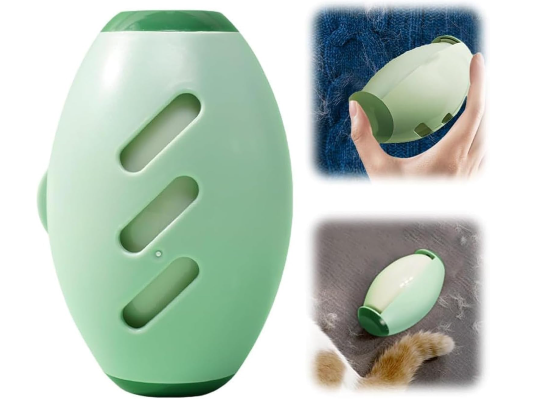 Fiohiros Rouleau Anti-Peluches réutilisable, Rouleau adhésif Lavable, Rouleau Anti-Peluches Portable, réutilisable, Rouleau adhésif réutilisable en Silicone (en vert, il est d'enfer )