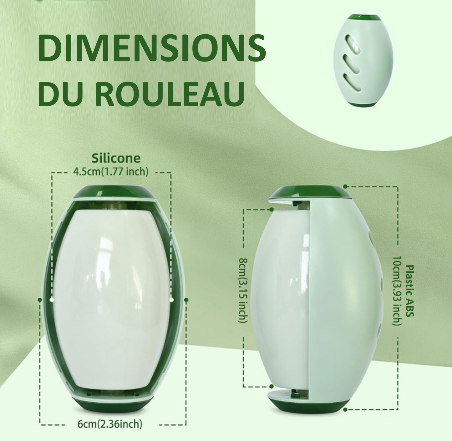 Fiohiros Rouleau Anti-Peluches réutilisable, Rouleau adhésif Lavable, Rouleau Anti-Peluches Portable, réutilisable, Rouleau adhésif réutilisable en Silicone ; dimensions de ce bijou de technologie ! Petit et pratique , tout simplement génial !
