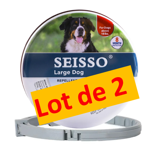 Collier ANTIPUCE, ANTILARVE de puces, ANTIPOUX, contre la GALE sarcoptique, et ANTITIQUE ; Facile à mettre en place , confortable pour votre chien ; EFFICACE 8 MOIS ; léger, souple et discret. Il est étanche et écologique. Vendu en LOT DE 2, pour chien de + ou - de 8 kg, et pour chat ! Pour une hygiène parfaite !! LOT de 2