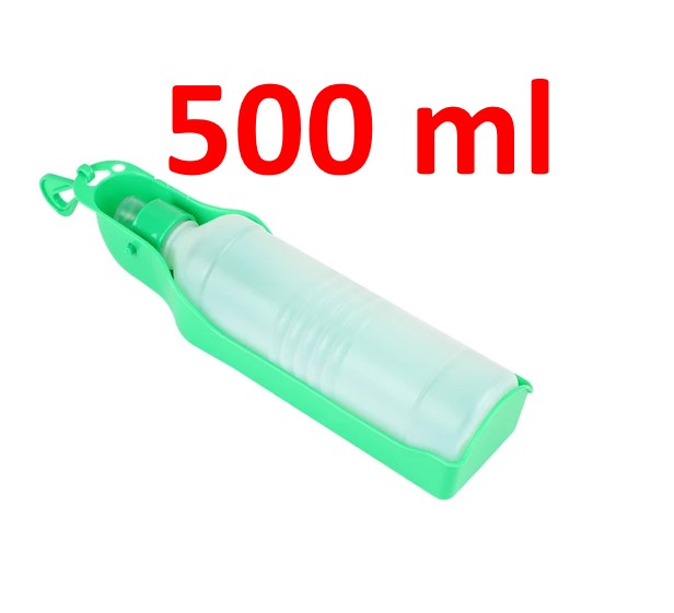 Bouteille d'eau pliante pour chien 500 ml bleue cadeau