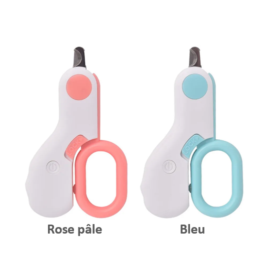 Ciseaux à ongles à LEB professionnel sécurisé compact lumineux léger et fonctionnel cadeau original débutant et professionnel résistant fiable pratique petit  rose et bleu