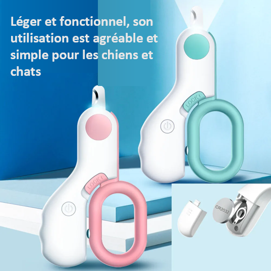 Ciseaux à ongles à LEB professionnel sécurisé compact lumineux léger et fonctionnel cadeau original débutant et professionnel résistant fiable pratique petit   ergonomique en ABS  agréable