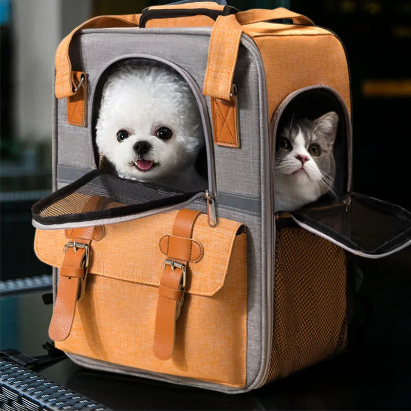 3 couleurs coloris sac de transport chien chat chiot  confortable sécurité design joli, pratique , élégant  et stylé, léger, qualité OXFORD, imperméable , facile à ranger .ORANGE , BLEU ou VERT ; à deux dans le sac !! 